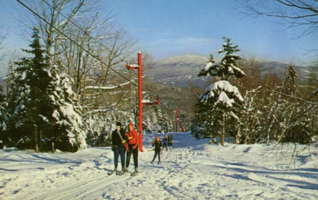 J-Bar lift at King Ridge Ski Area circa 1960