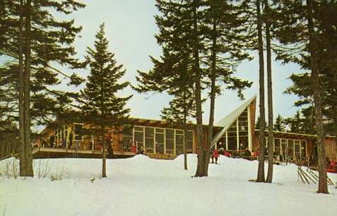 Hatter House lodge at King Ridge Ski Area circa 1960